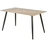 Waukee Rectangular Dining Table - Brown, Ceramic