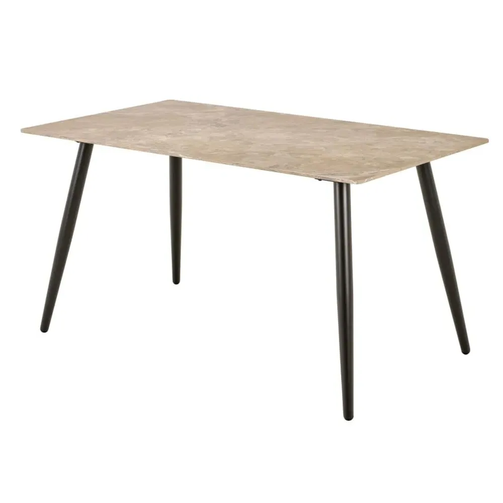 Waukee Rectangular Dining Table - Brown, Ceramic