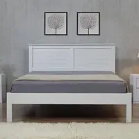 Wauna Double Bed Frame - Grey, MDF