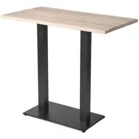 Wausau Rectangular Bar Table - Extra White, Oak