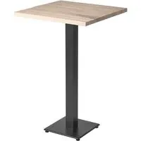 Wausau Square Bar Table - Extra White, Oak