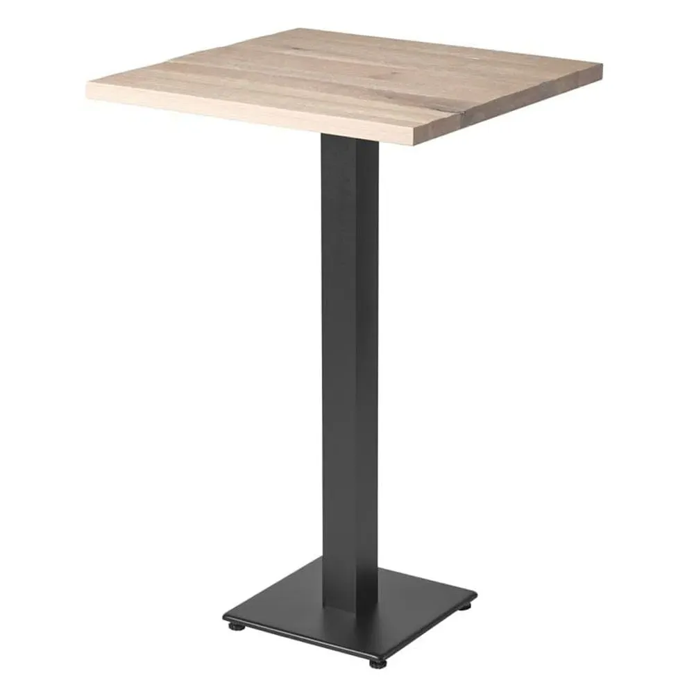 Wausau Square Bar Table - Extra White, Oak