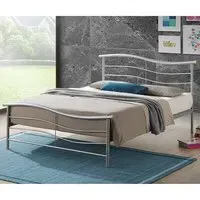Waverley Single Bed Frame - Silver, Metal