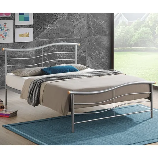 Waverley Single Bed Frame - Silver, Metal image