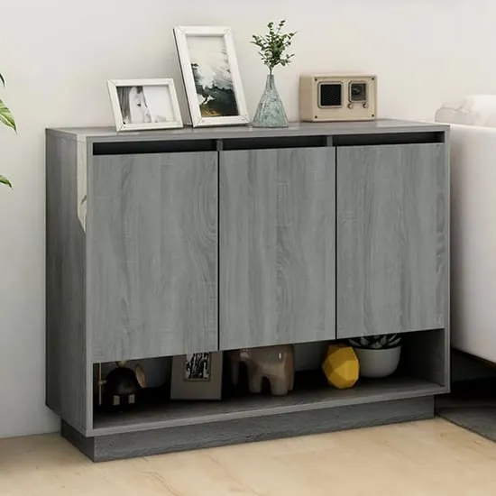 Wavery 3-Door Sideboard - Grey, Chipboard