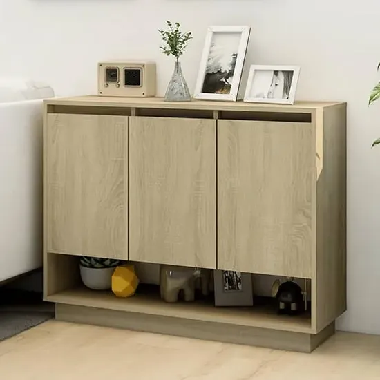Wavery 3-Door Sideboard - Sonoma Oak, Chipboard