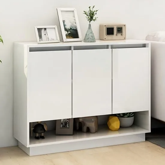 Wavery 3-Door Sideboard - White, Chipboard image