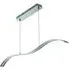 Wavy LED Bar Light - Satin Silver, Clear Glass