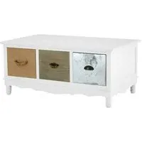 Waymore 3-Drawer Coffee Table - White