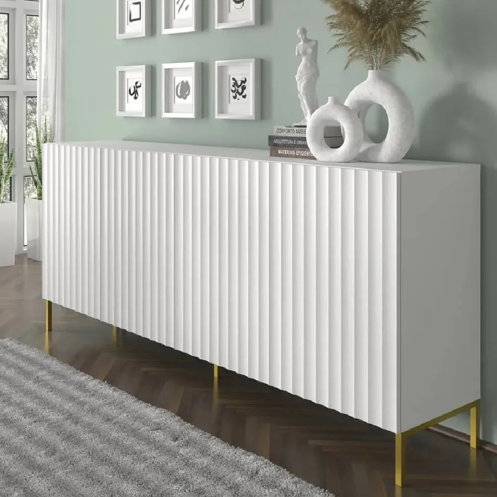 Wayne 4-Door Storage Cabinet - White, Wood