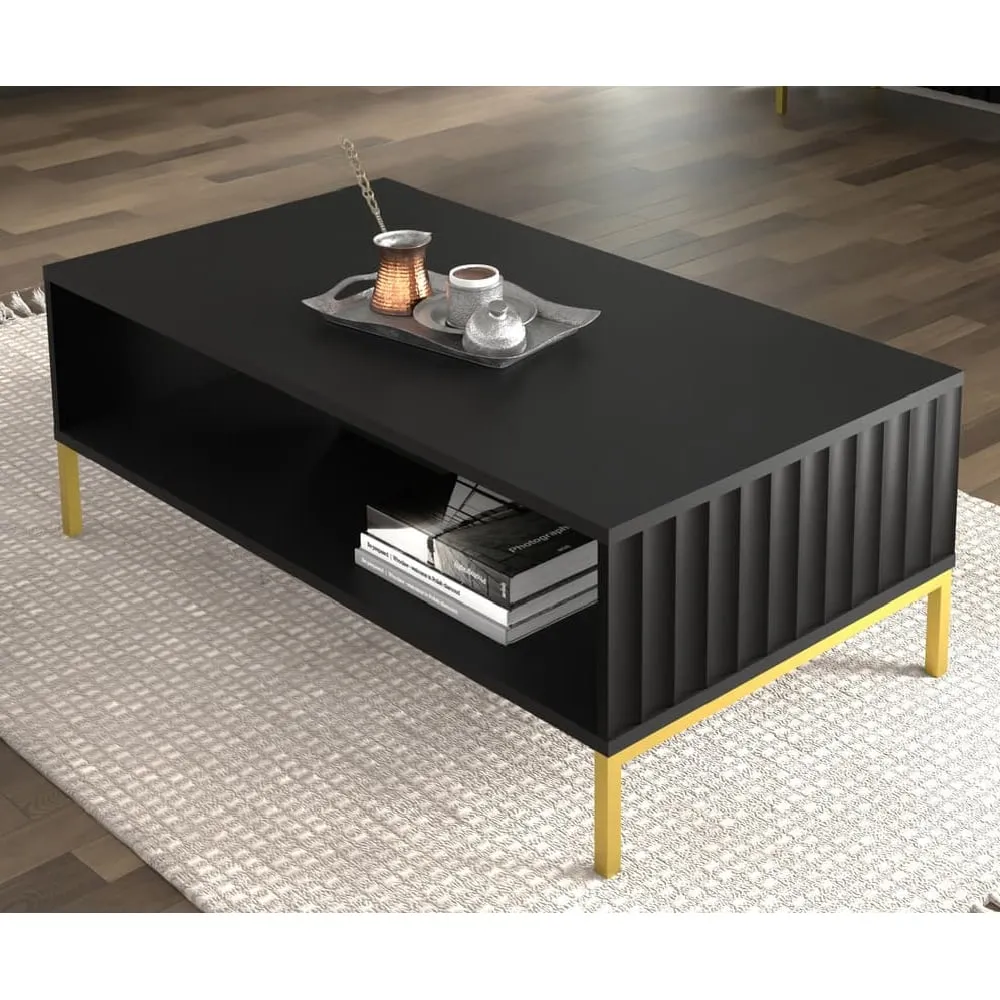 Wayne Coffee Table - Black, Wood