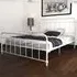 Wayne Double Bed Frame - White, Metal
