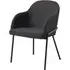 Wayne Fabric Armchair - Dark Grey, Boucle