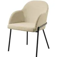 Wayne Fabric Armchair - Natural, Boucle