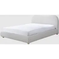 Wayne King Size Bed Frame - Natural Weave, Fabric