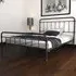 Wayne King Size Metal Bed Frame - Black