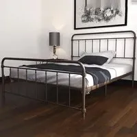Wayne King Size Metal Bed Frame - Bronze