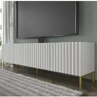 Wayne TV Stand with 4 Doors - White, Wood