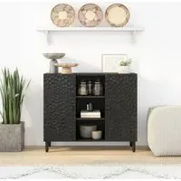 Wealden Storage Cabinet with 2 Doors - Black, Mango Wood