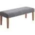 Webster Fabric Dining Bench with Oak Legs - Grey