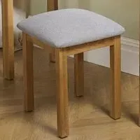 Webworms Wooden Stool with Fabric Seat - Oak