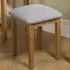 Webworms Wooden Stool with Fabric Seat - Oak