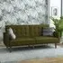 Weiser Fabric Sofa Bed with Oak Legs - Green