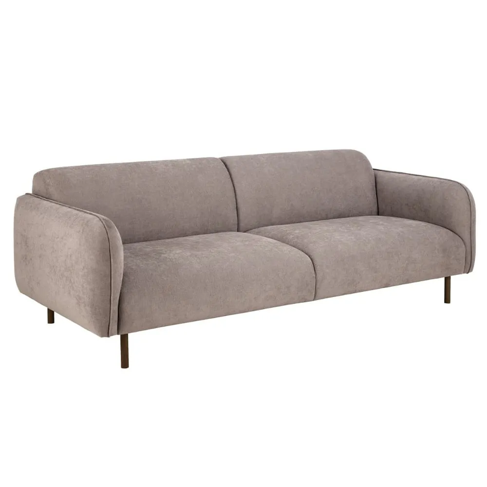 Welch 2-Seater Sofa with Oak Legs - Dusty Brown, Fabric image