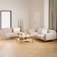 Welch 2.5+3 Seater Sofa Set - Beige, Fabric