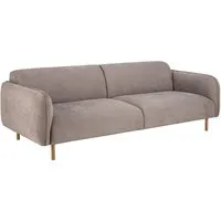 Welch 3-Seater Sofa with Oak Legs - Dusty Brown, Fabric alternate view