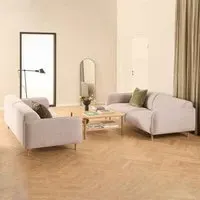 Welch 3+3 Seater Sofa Set - Beige, Fabric