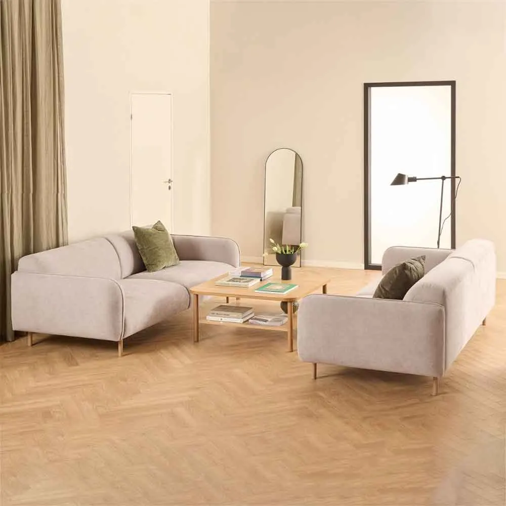 Welch 3+3 Seater Sofa Set - Beige, Fabric image