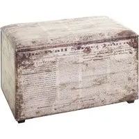 Welch Leather Storage Ottoman - Motif