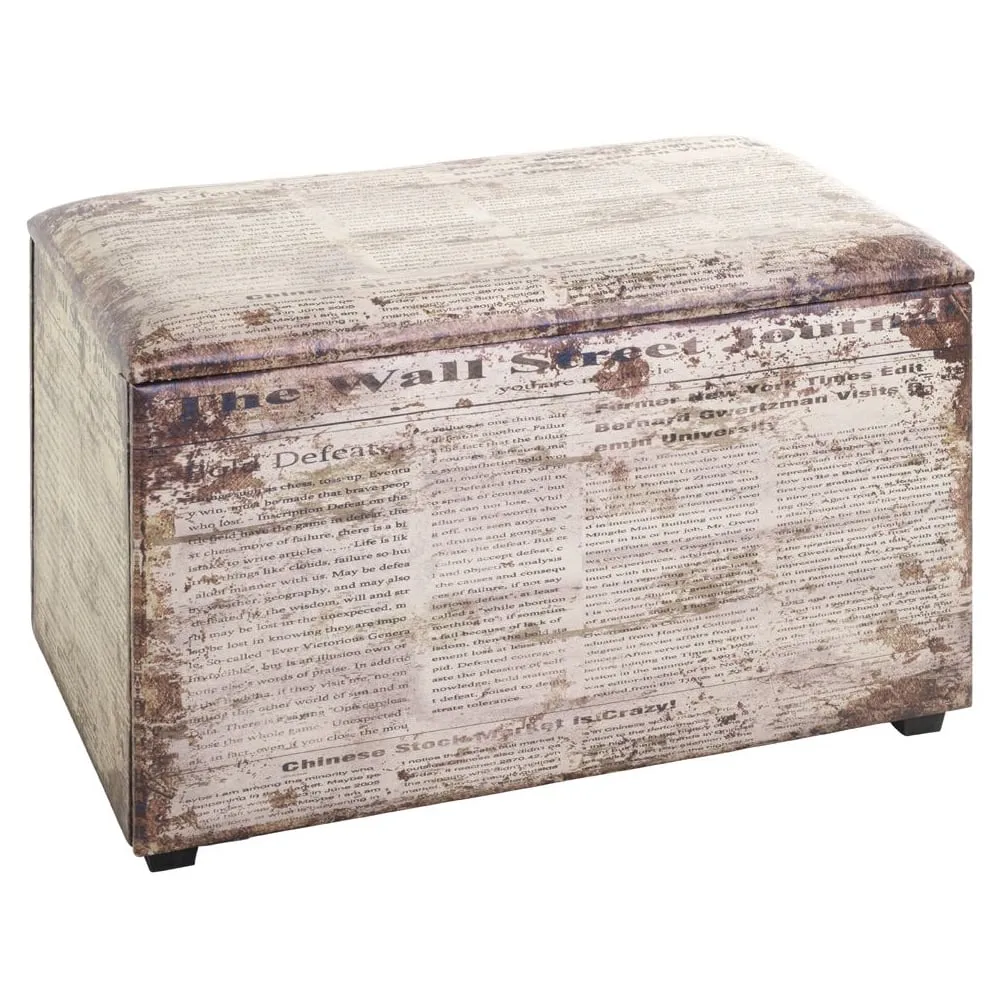 Welch Leather Storage Ottoman - Motif image