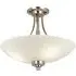 Welles 3 Lights Semi Flush Ceiling Light - White, Chrome