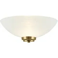 Welles Wall Light - White, Antique Brass