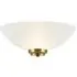 Welles Wall Light - White, Antique Brass
