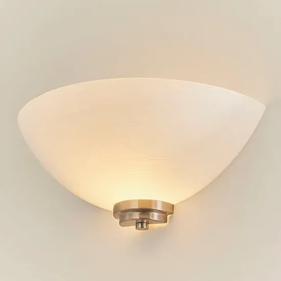 Welles Wall Light - White, Satin Chrome