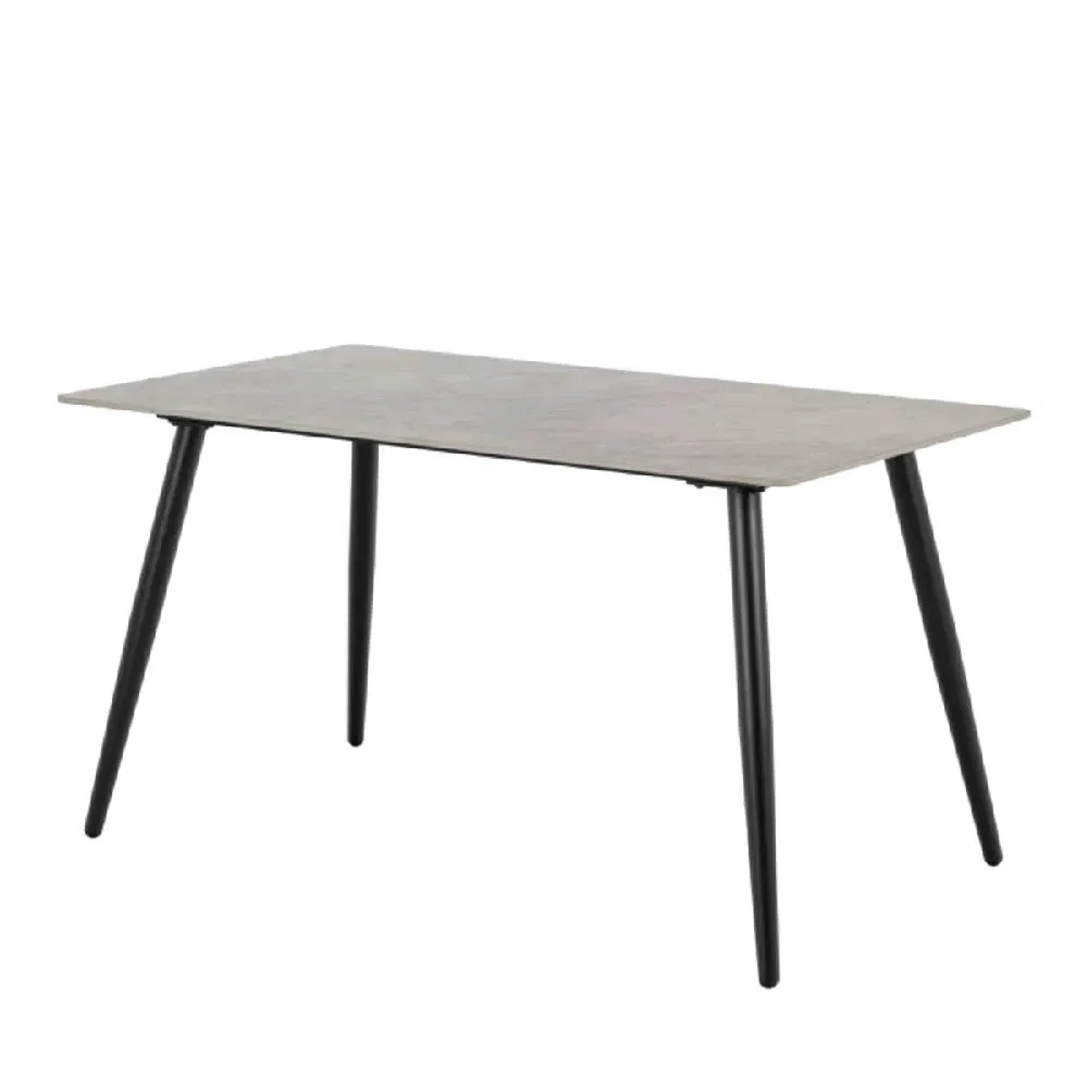 Wellford Rectangular Dining Table - Grey, Ceramic
