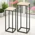 Wembley Wooden Set of 2 Planters - Black, Oak