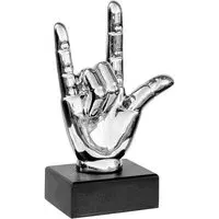 Wendy Ceramic I Love You Hand Sign Sculpture - Silver