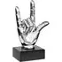 Wendy Ceramic I Love You Hand Sign Sculpture - Silver