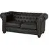 Wenona 2-Seater Sofa - Black, Leather