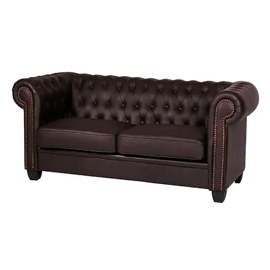 Wenona 2-Seater Sofa - Brown, Leather