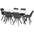 Wesko Glass Top Dining Set with 6 Chairs - White