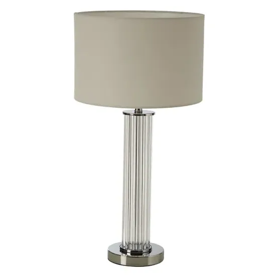Westico Table Lamp - Cream, Chrome Glass
