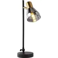 Westminister Table Lamp - Black, Smoked Glass
