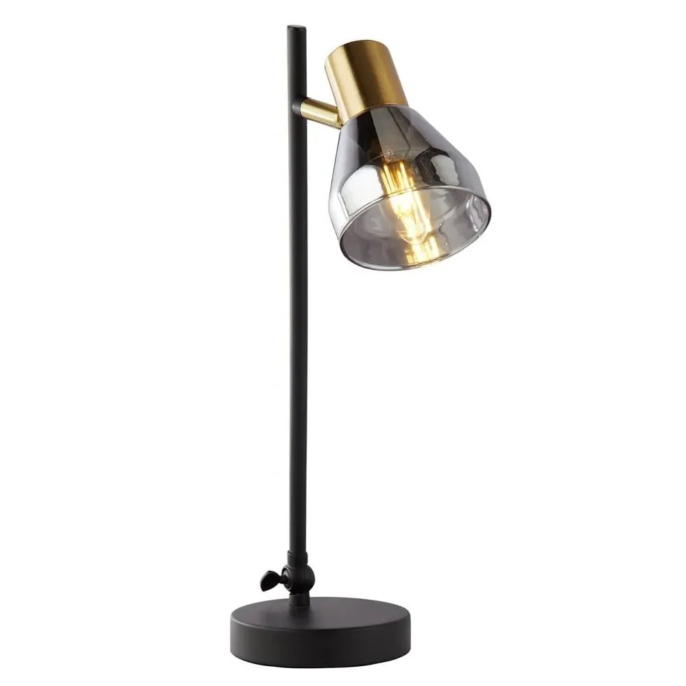 Westminister Table Lamp - Black, Smoked Glass image