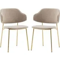 Whaler Dining Chairs - Taupe, Fabric