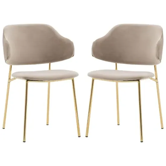 Whaler Dining Chairs - Taupe, Fabric